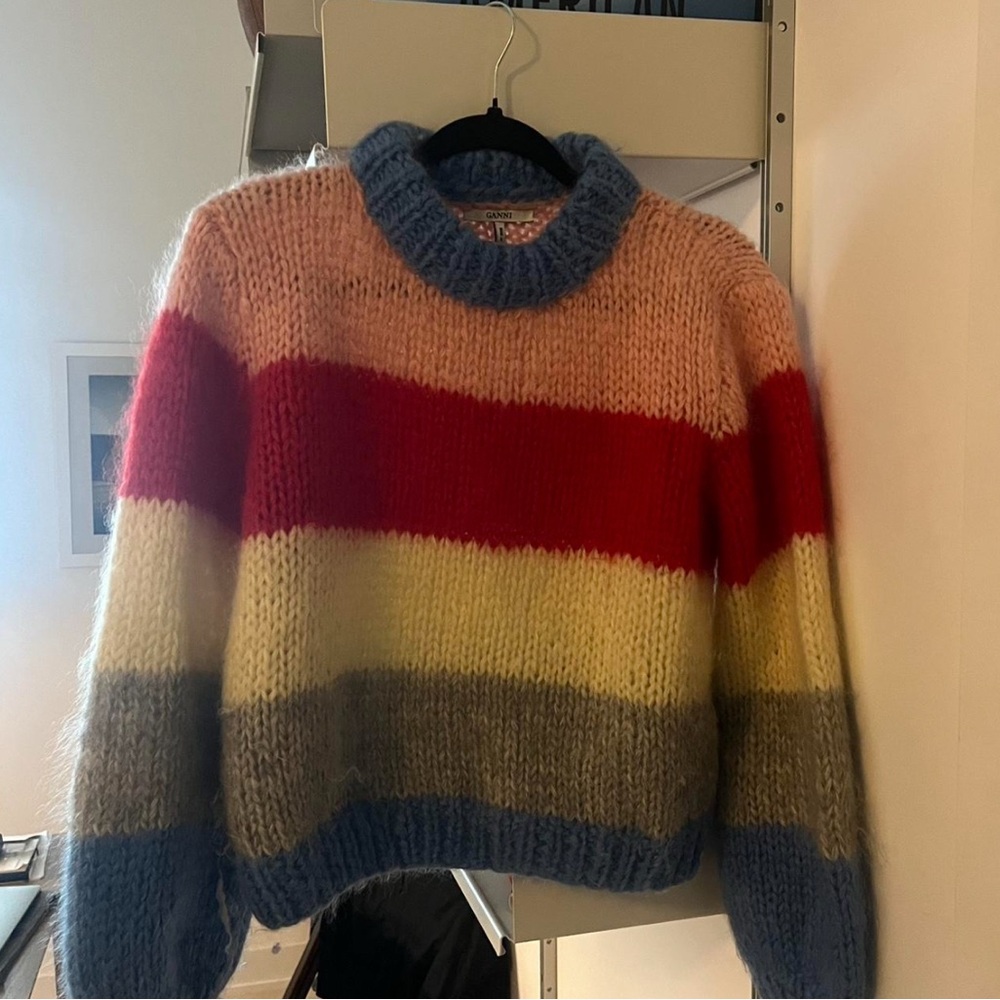 Ganni Multicolor Mohair Sweater